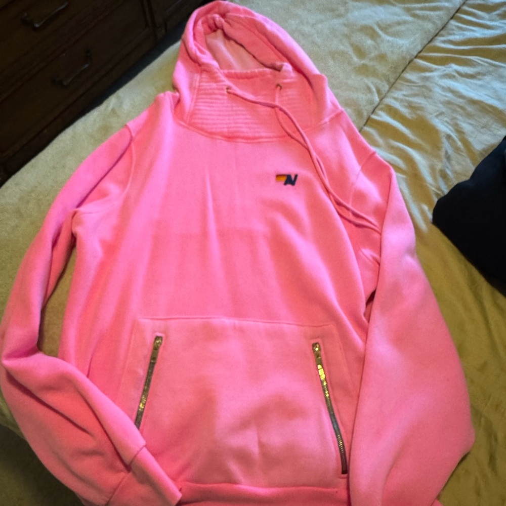 Aviator Nation Ninja Pullover Pink Hoodie